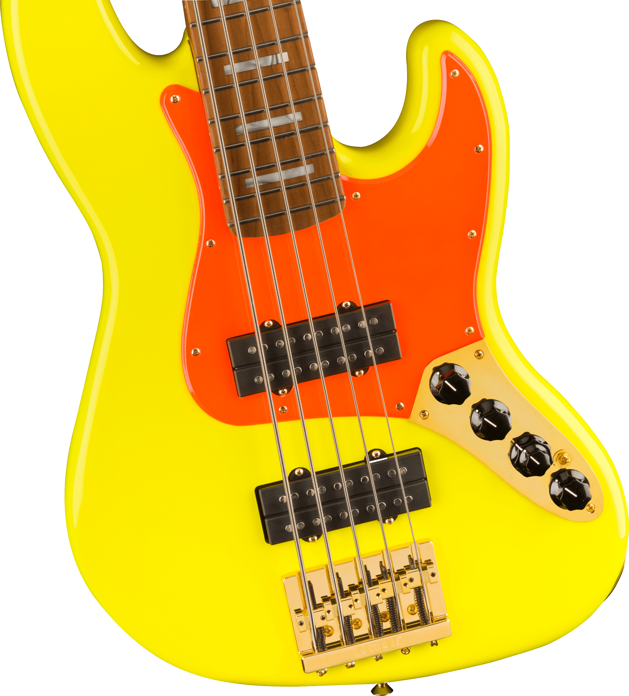 MonoNeon Jazz Bass® V, Maple Fingerboard, Neon Yellow