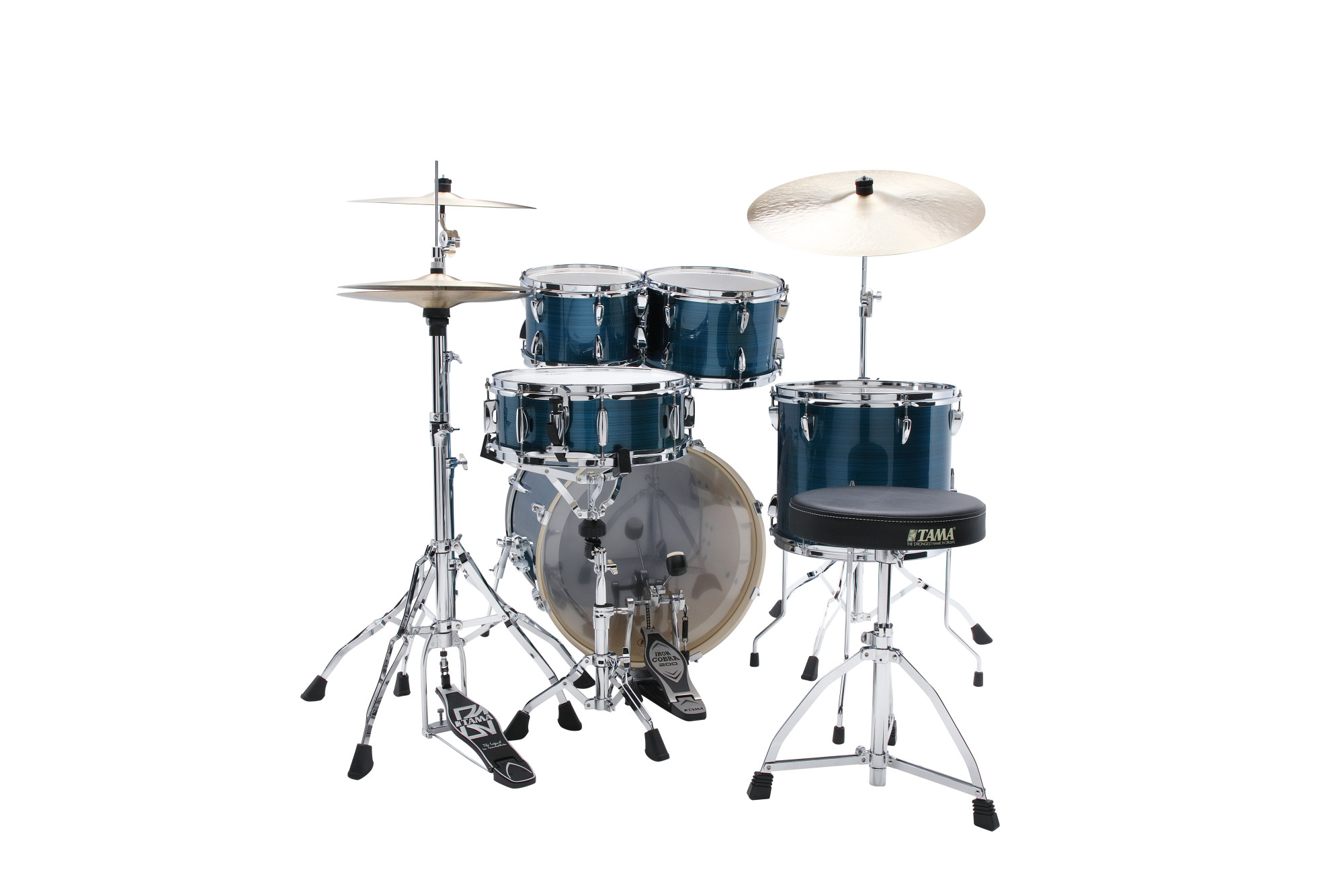 IP50H6W Imperialstar Drum Set 5 teilig - Hairline Blue + Hardware