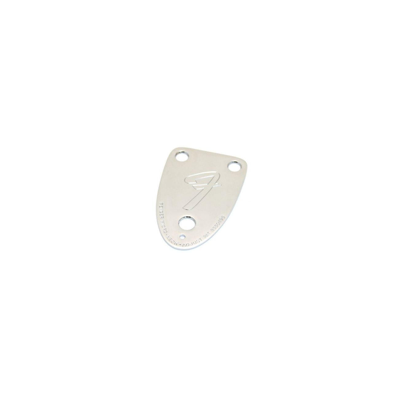 '70s Vintage-Style 3-Bolt ''F'' Stamped Guitar Neck Plate, Chrome