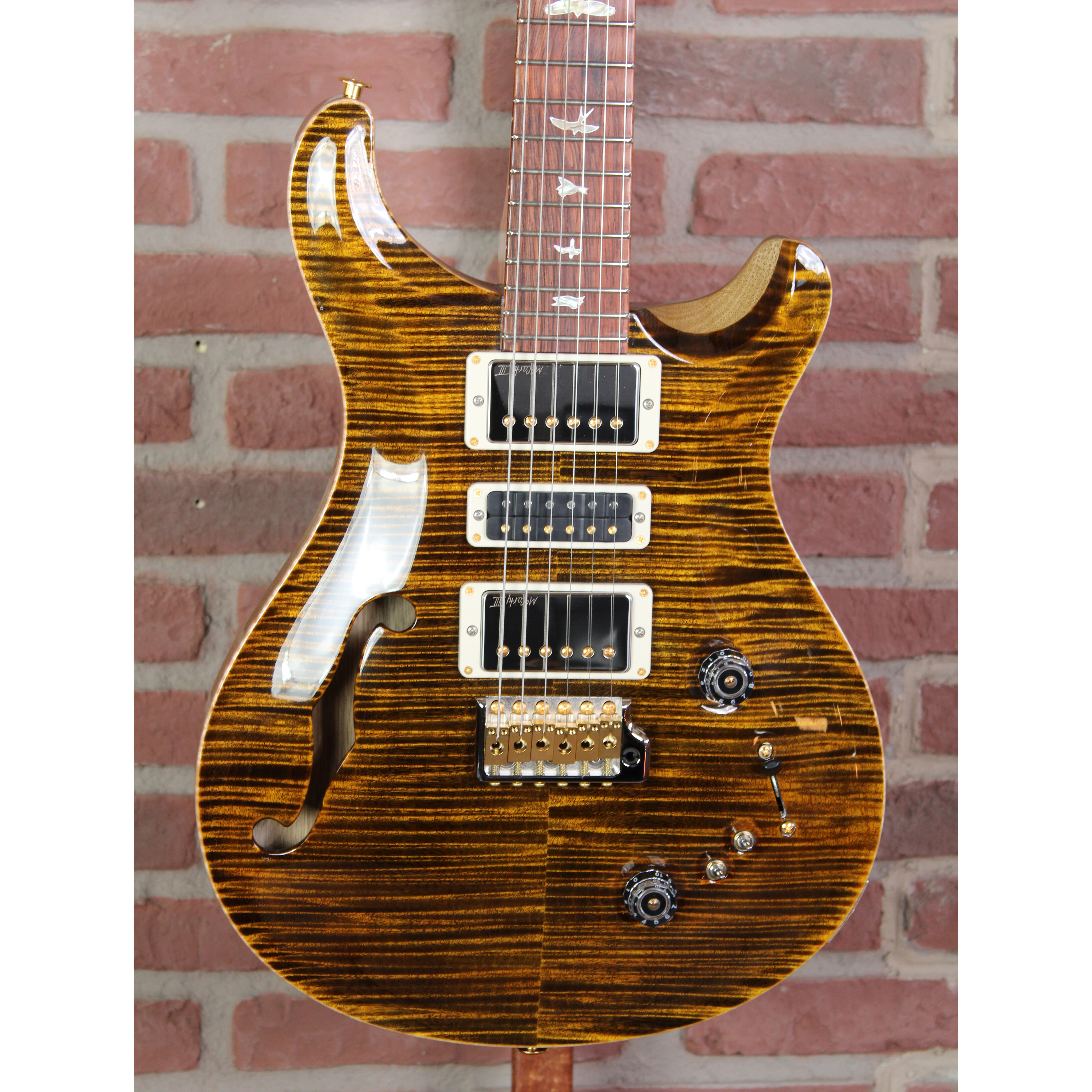 PRS 40th Anniversary Special Semi-Hollow Ltd Yellow Tiger Black Limba Korpus