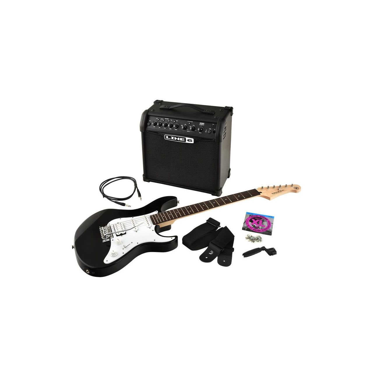E-Gitarren Set - Pacifica 012 in schwarz + Spider Classic 15 Amp