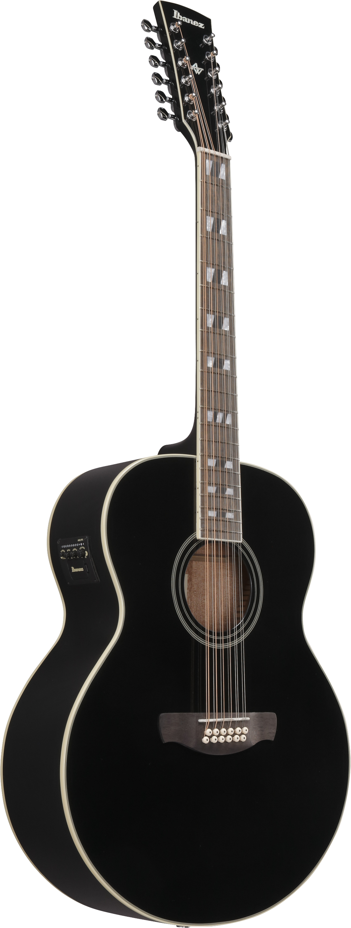 AJ7012M1E-BK 12-string Westerngitarre Black High Gloss