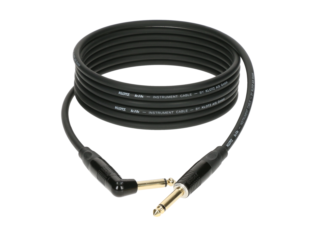 KiK Pro Kabel, gerade/gewinkelt, vergoldet - 3m