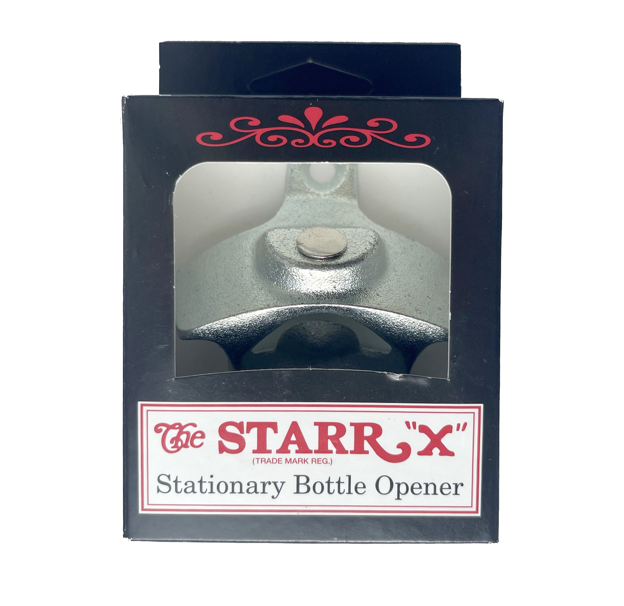 STARR X Wandflaschenöffner mit Magnet für Kronkorken vom Lieblingsbier, Silber