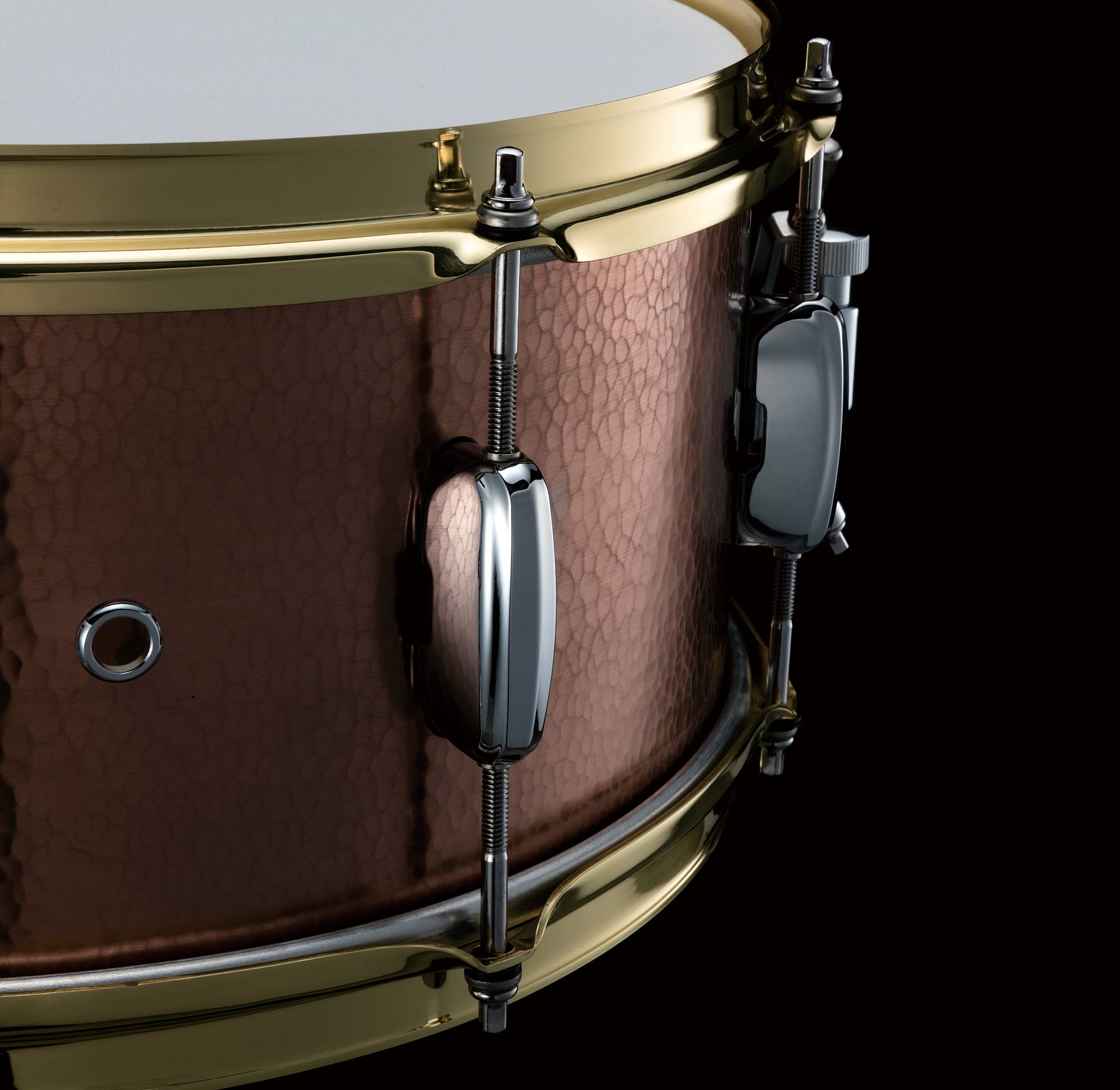 14" x 6,5" Reserve Hand Hammered Copper Snaredrum