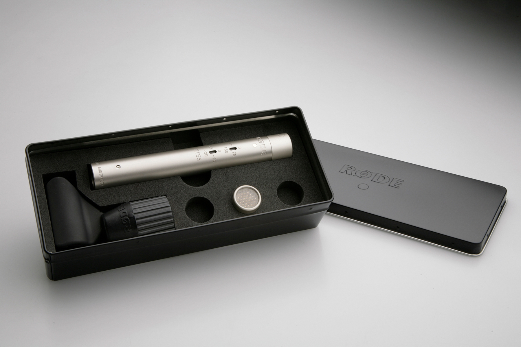 NT55, Kleinmembran-Kondensatormikrofon mit Kugel-Wechselkapsel