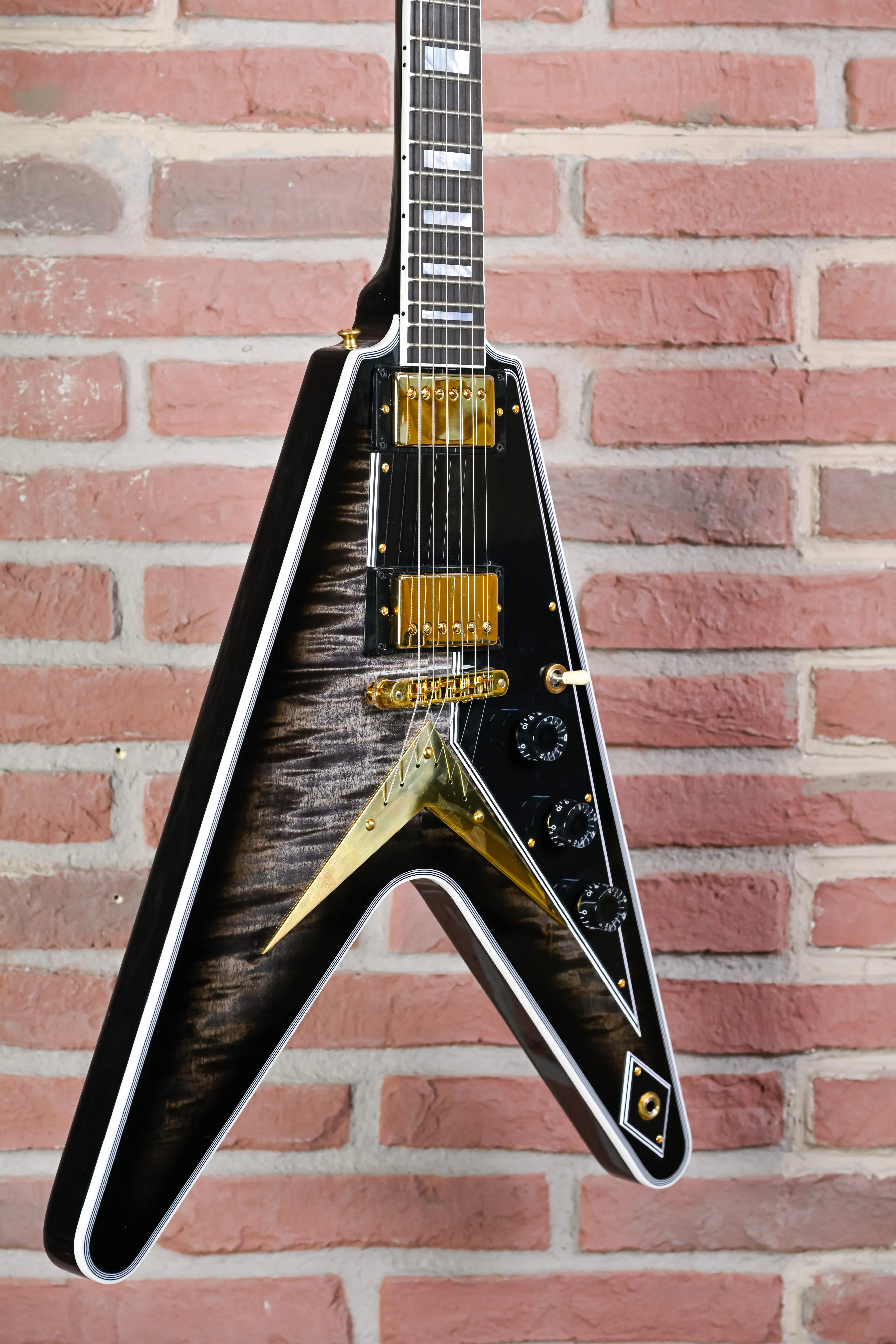 Flying V Custom Figured Cobra Burst Gloss