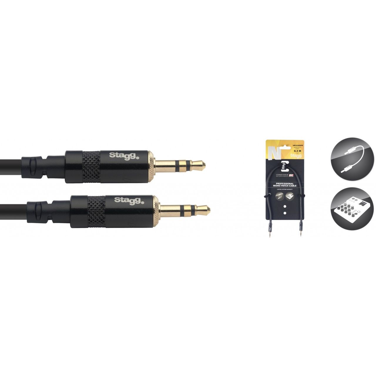 Patchkabel - mKlinke(st) - 30cm