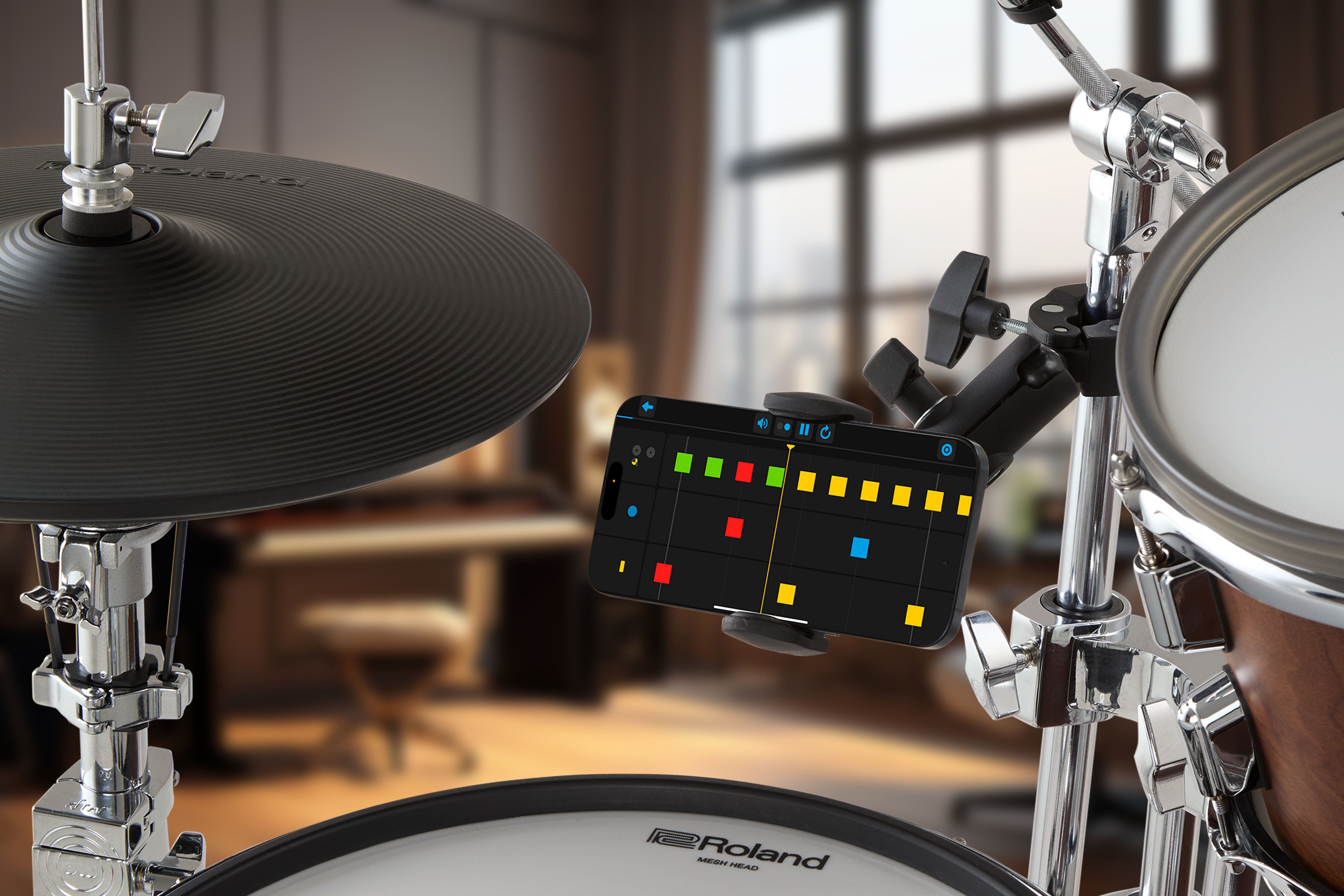 Roland RSH-10 V-Drums Zubehör im Studioeinsatz