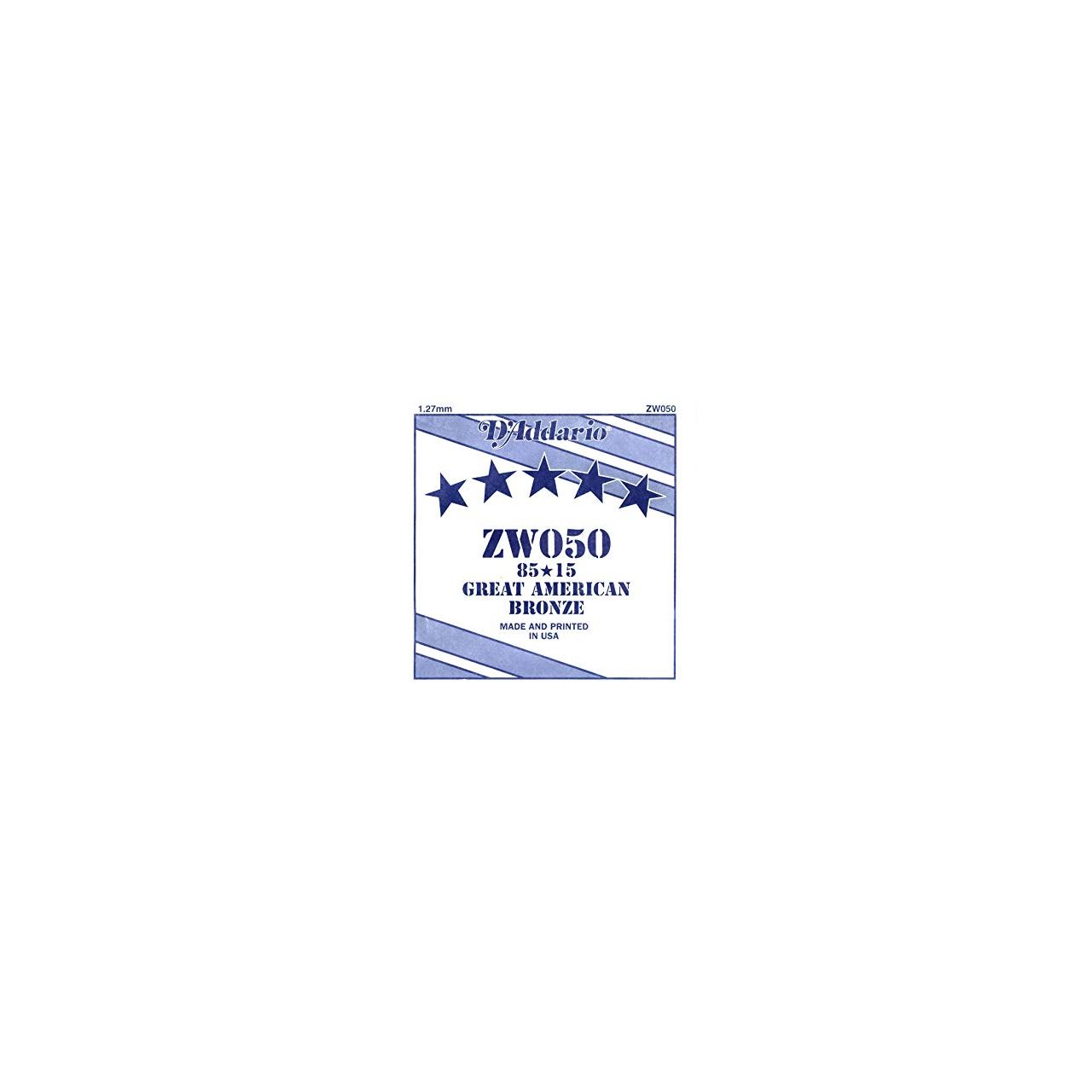 ZW050 85/15 BRONZE ROUND WOUND SINGLESTRING 050