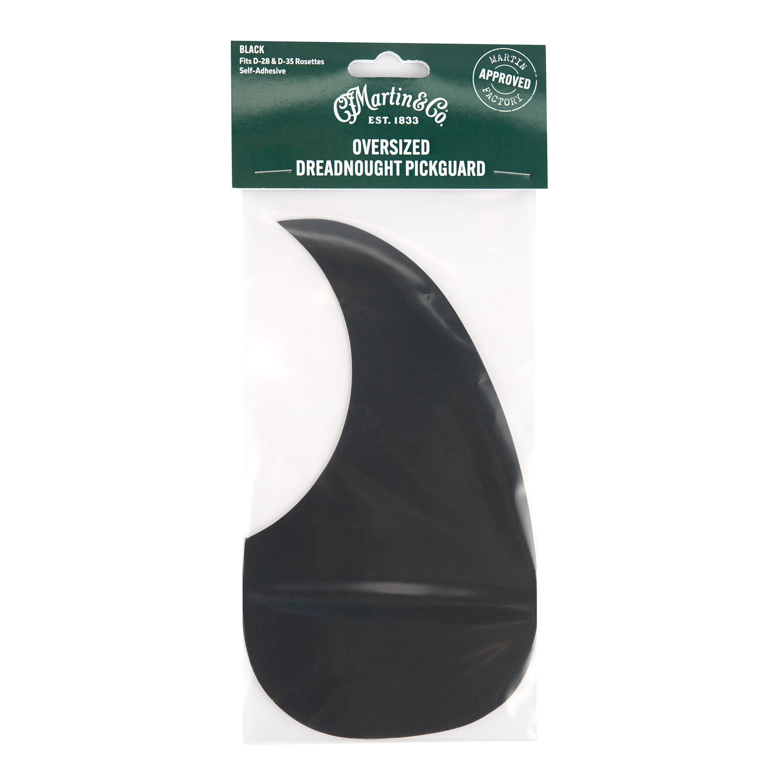 Pickguard Dreadnought Black Oversize