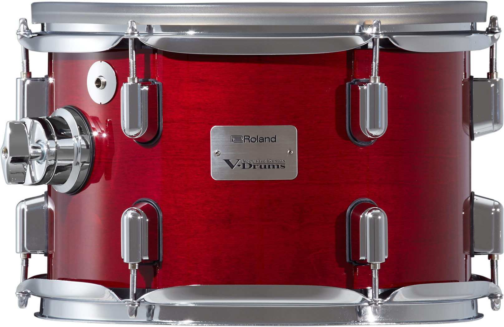 Roland PDA120 Tom-Pad in Gloss Cherry – 12-Zoll E-Drum Tom mit Holzkessel und Mesh-Head