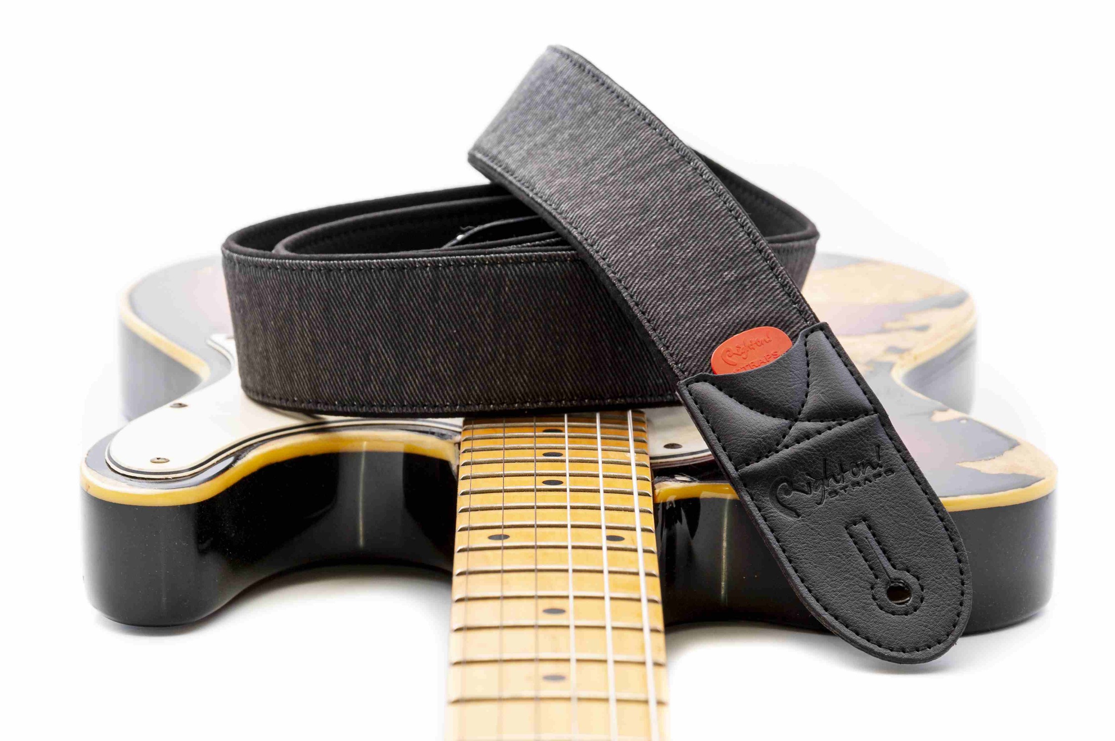 Denim-50 Black Guitar Strap