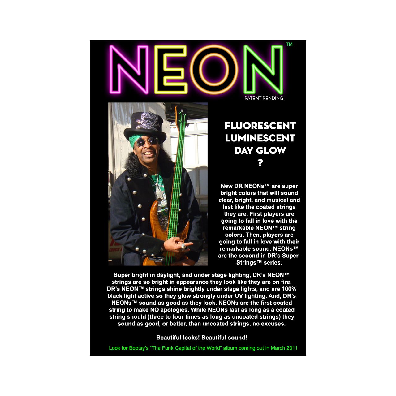 Hi-Def Neon Bass-Saitensatz Green 040-100
