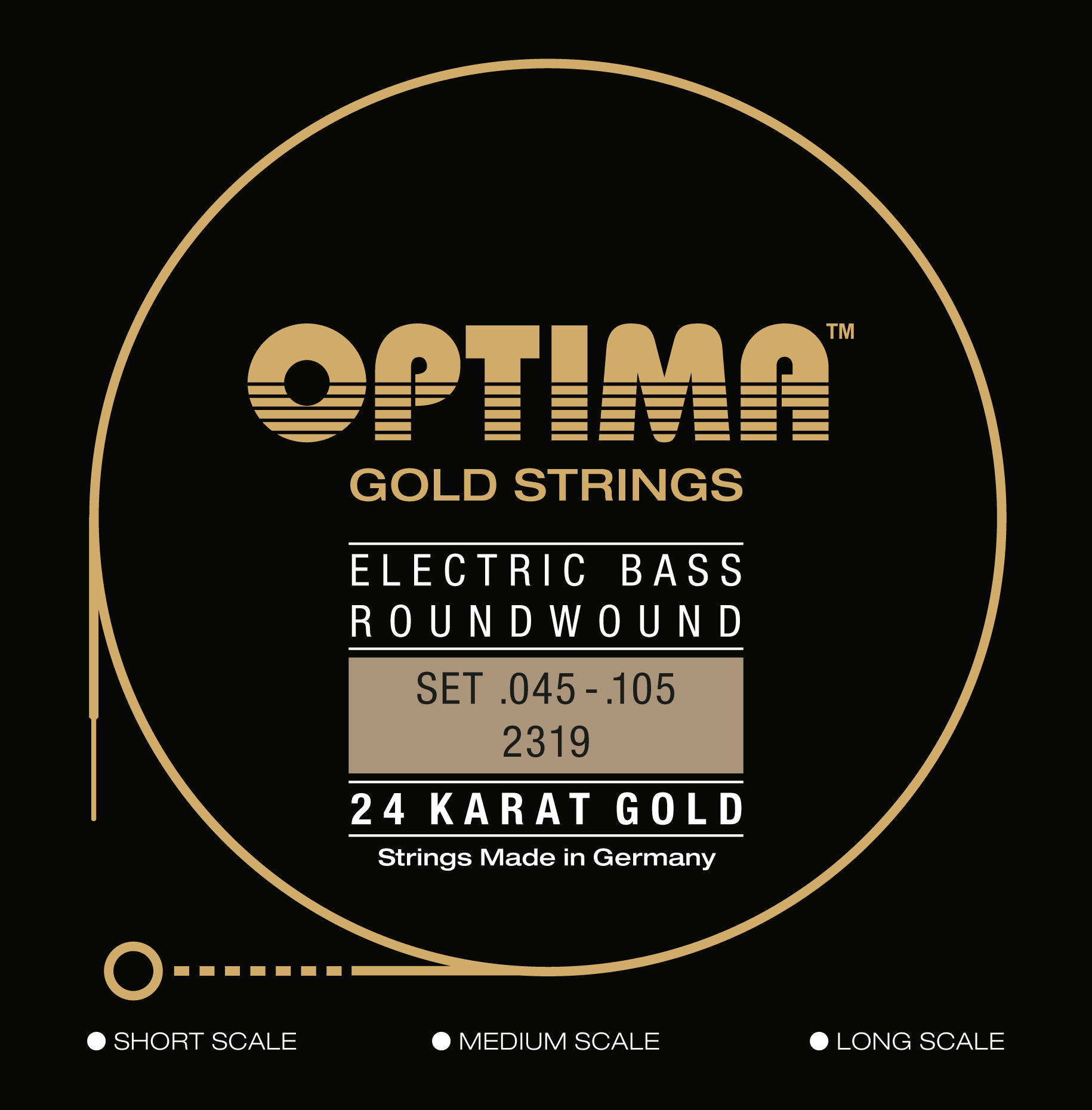 24K Gold Strings Satz Medium light 045/105