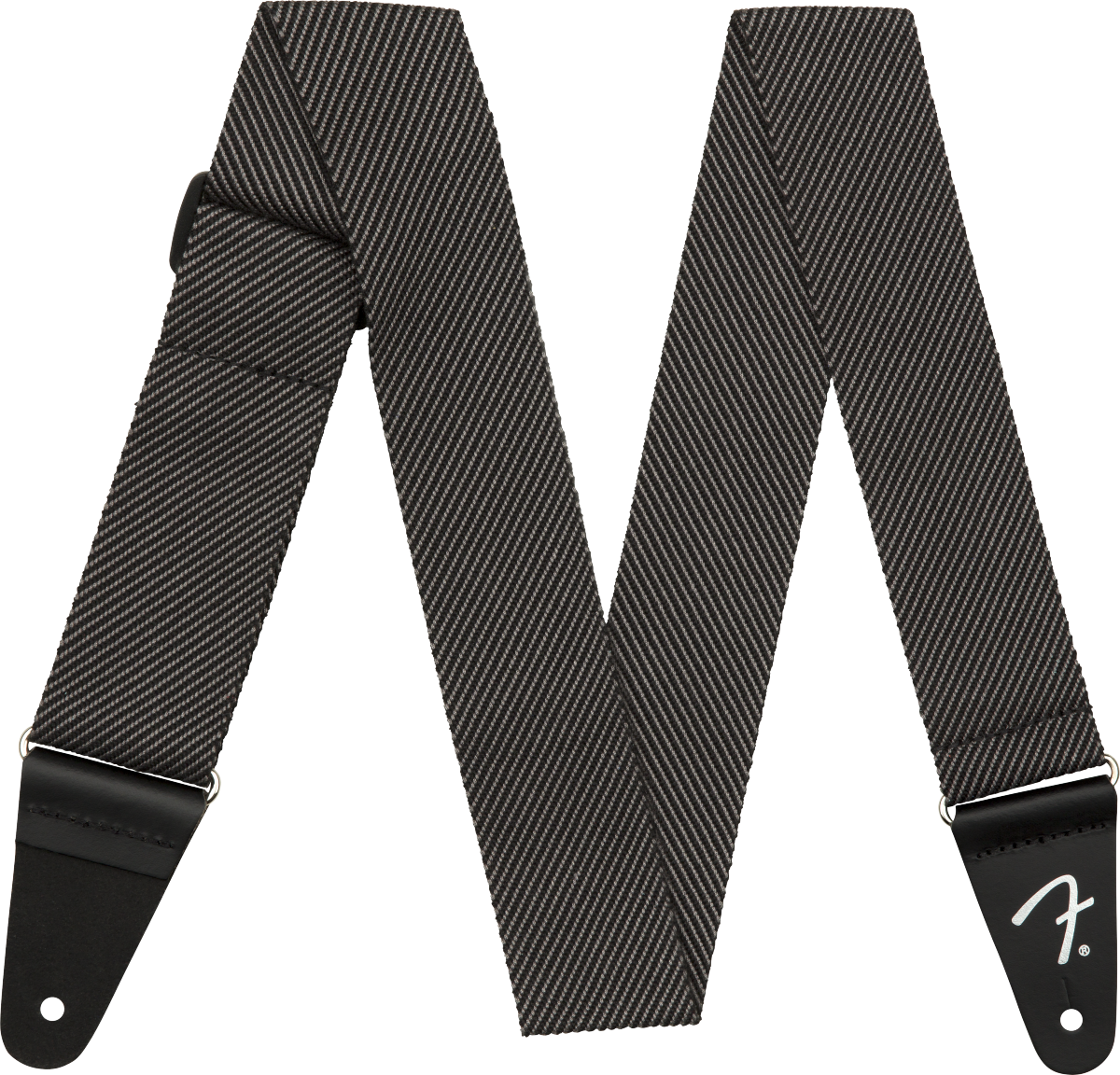 Modern Tweed Strap Gray/Black 2"