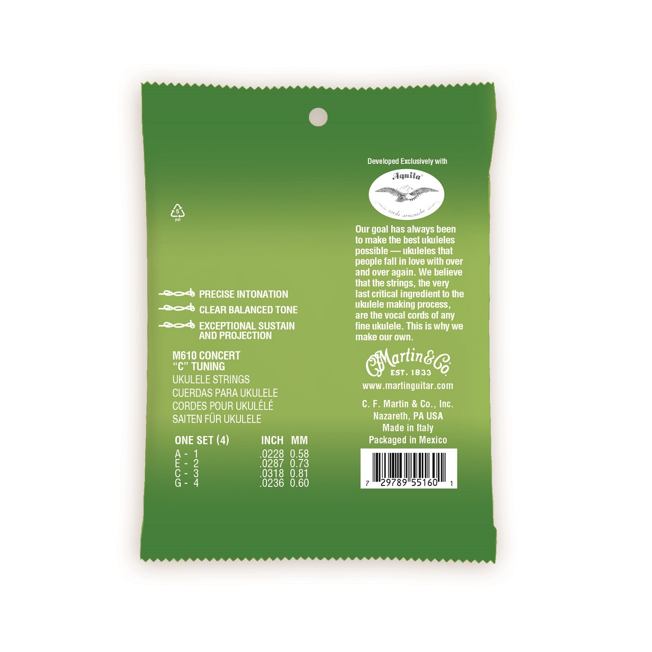 M610 Premium Ukulele Polygut, Concert