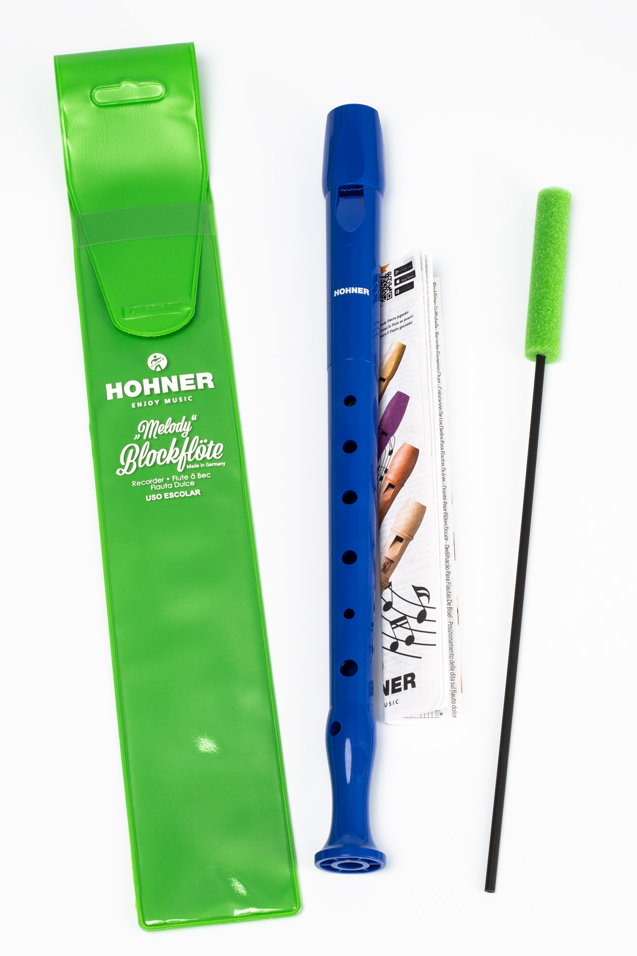 Hohner Blockflöte Melody Line deutsch Dunkelblau Gesamtansicht