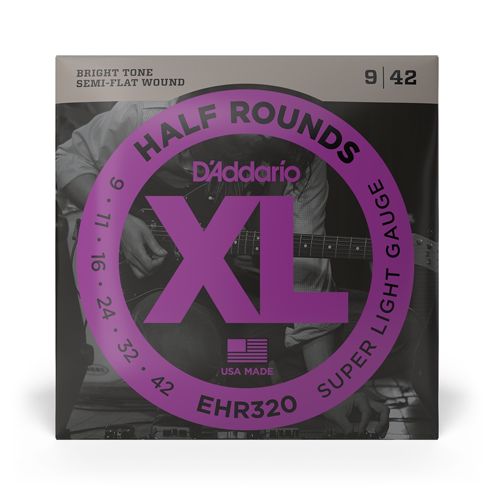 EHR320 Half Round Electric Guitar Strings, Super Light, 9-42