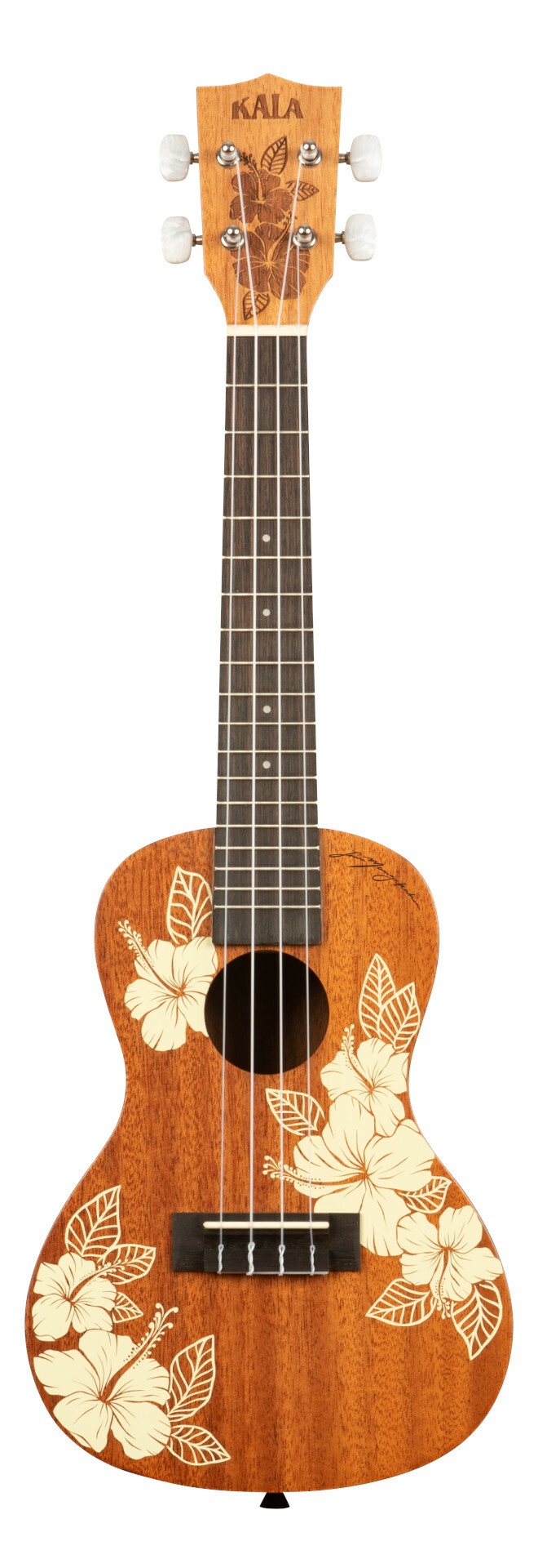 KA-HIBISCUS-C Hibiscus Mahogany Concert Ukulele with Bag