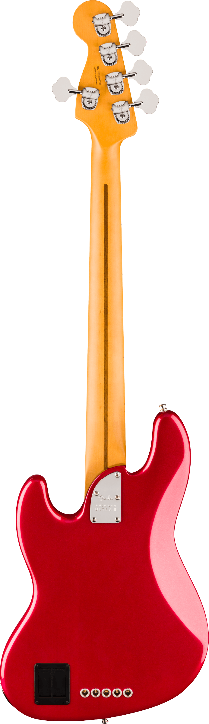 American Ultra II Jazz Bass V Maple Sinister Red