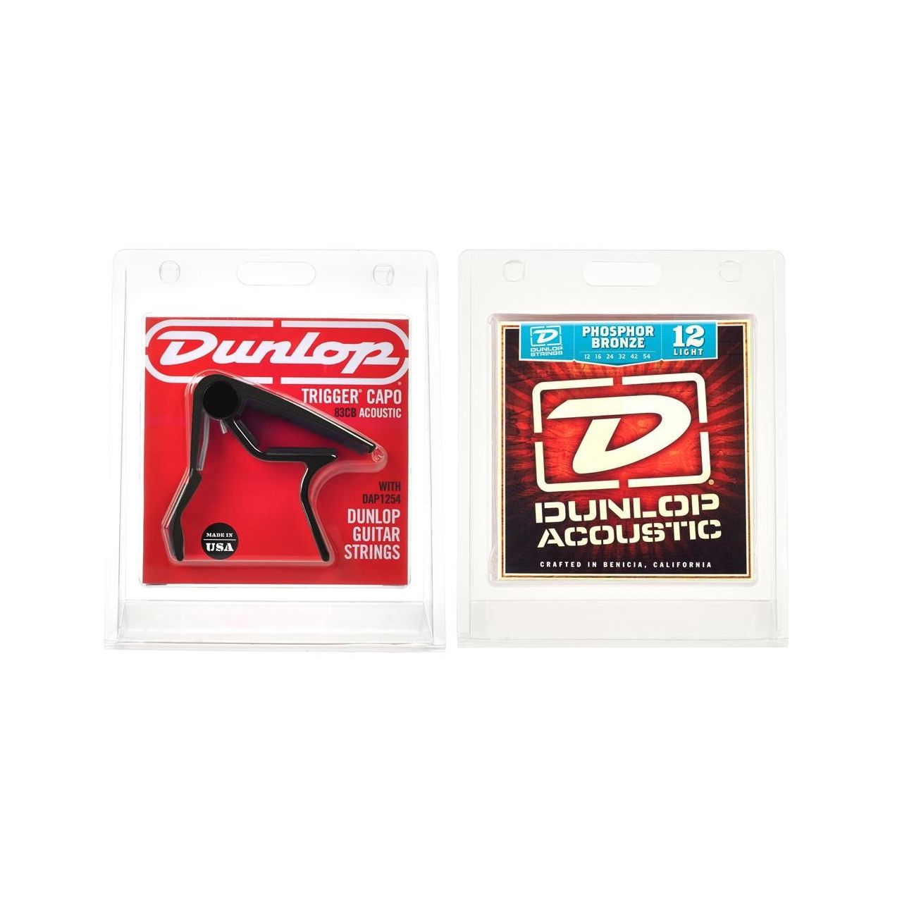 Trigger Capo f. Akustik Gitarre Curved Black & DAP1254 Strings