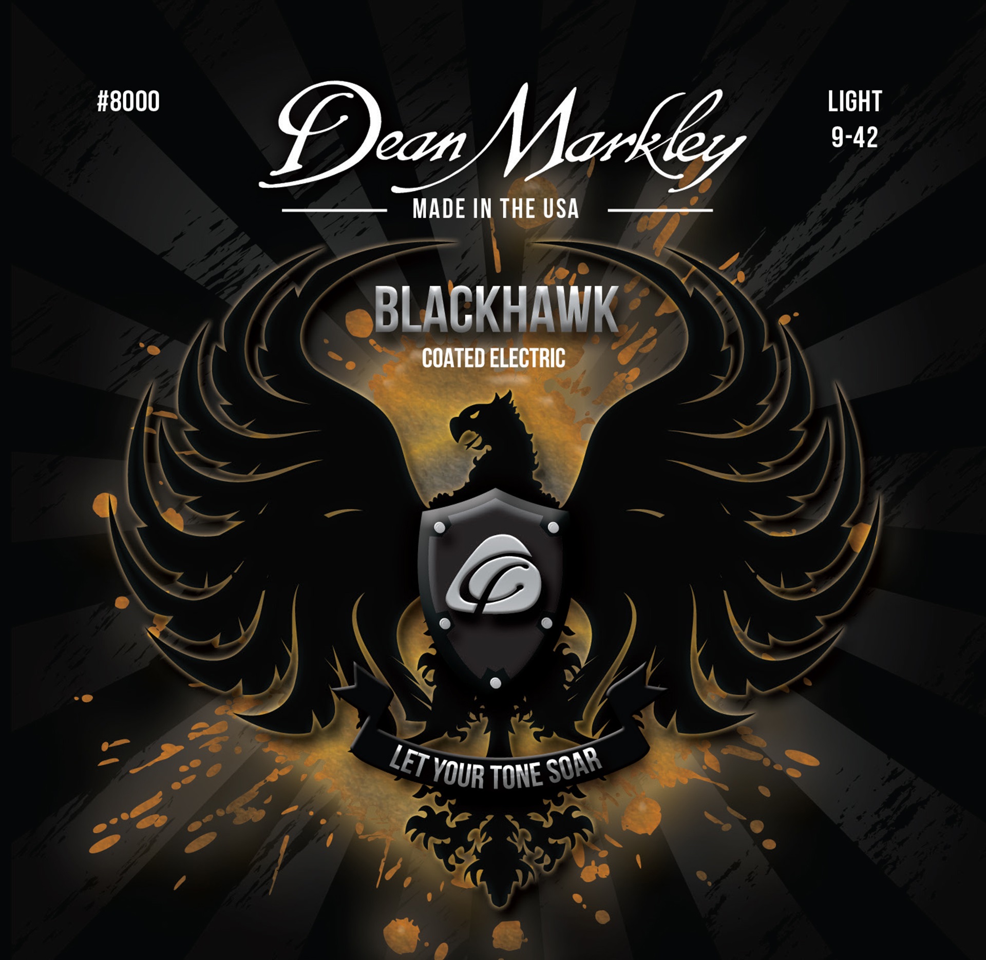 Blackhawk - 8000 - Coated Electric Guitar String Set, Light, .009-.042