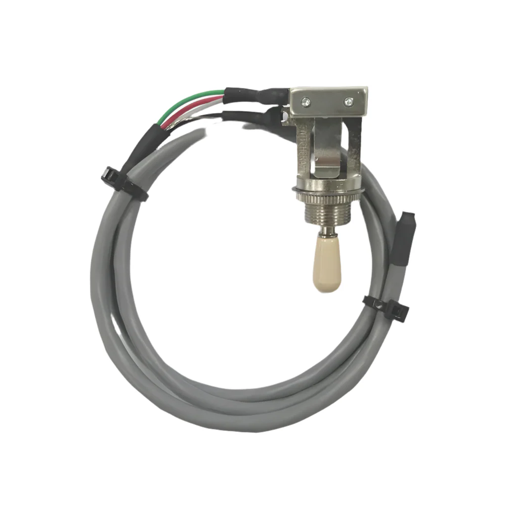 Short Straight Prewired 3-Way Toogle Switch Nickel