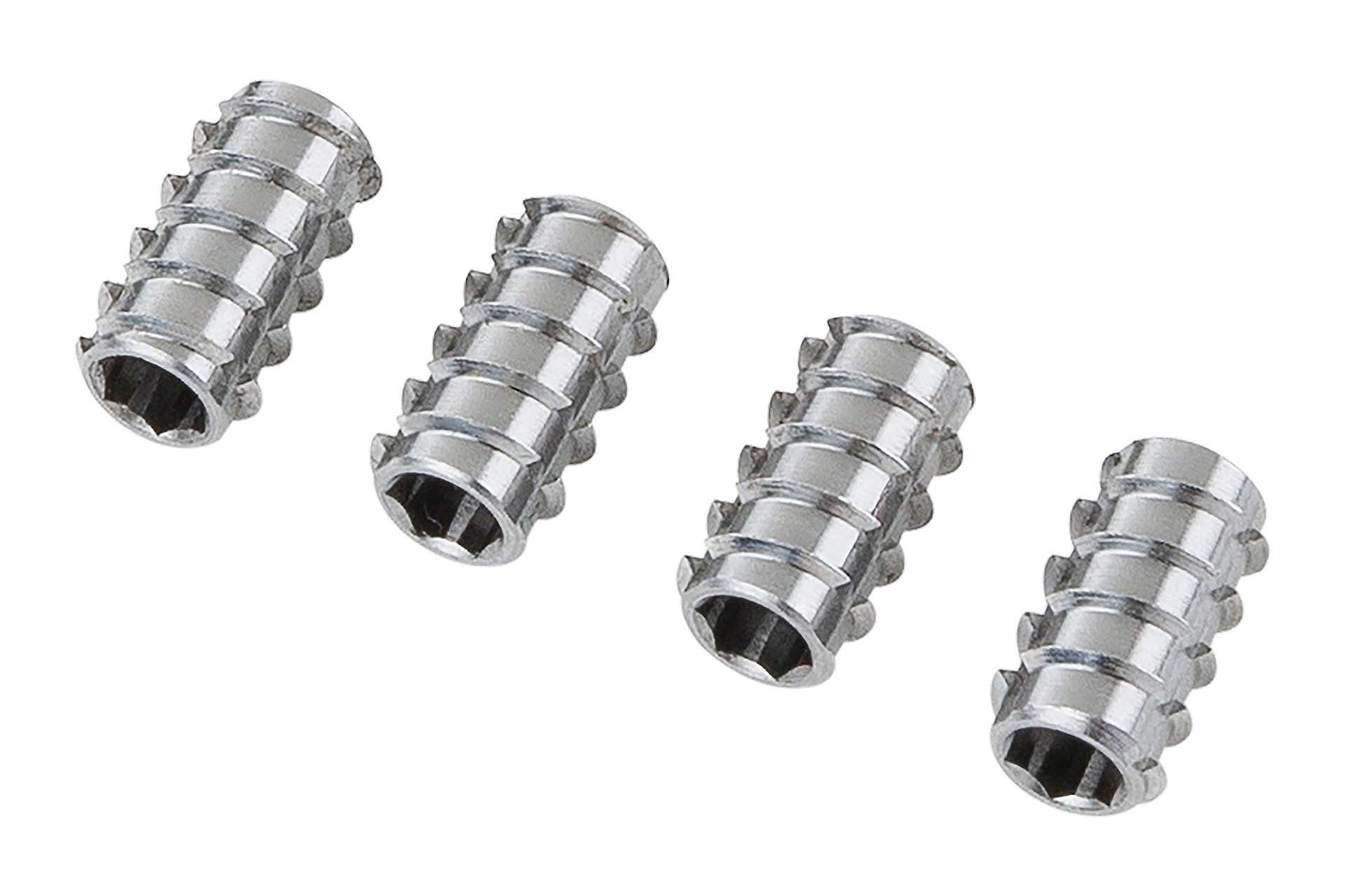 Self-tapping Threaded PU Mounting Insert, M 2,5 mm x 4,5 mm, 4 pcs.