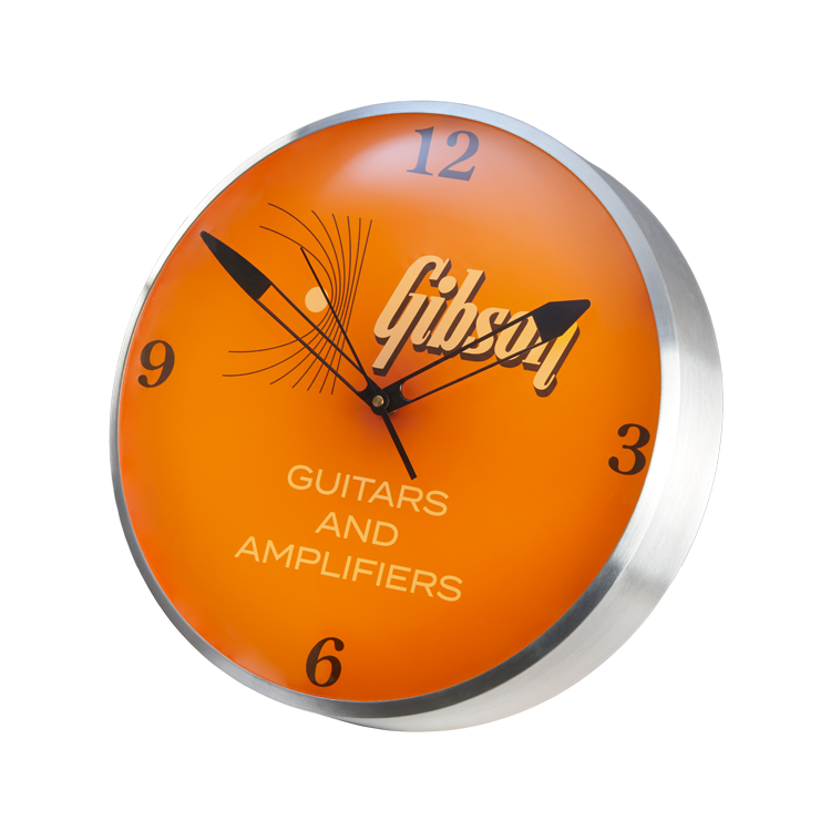 Vintage Lighted Wall Clock - Kalamazoo Orange