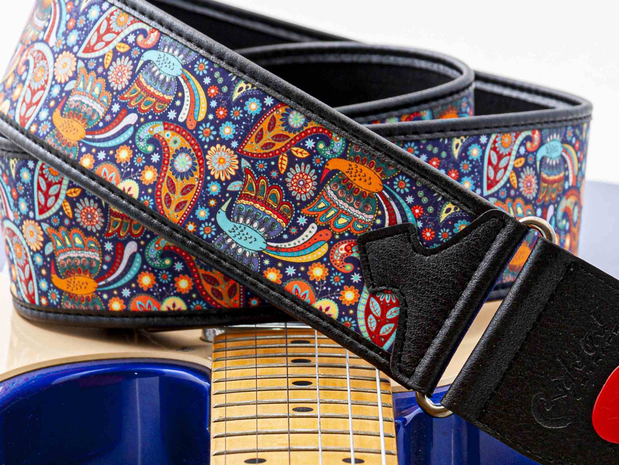 Kashmir Blue Guitar Strap