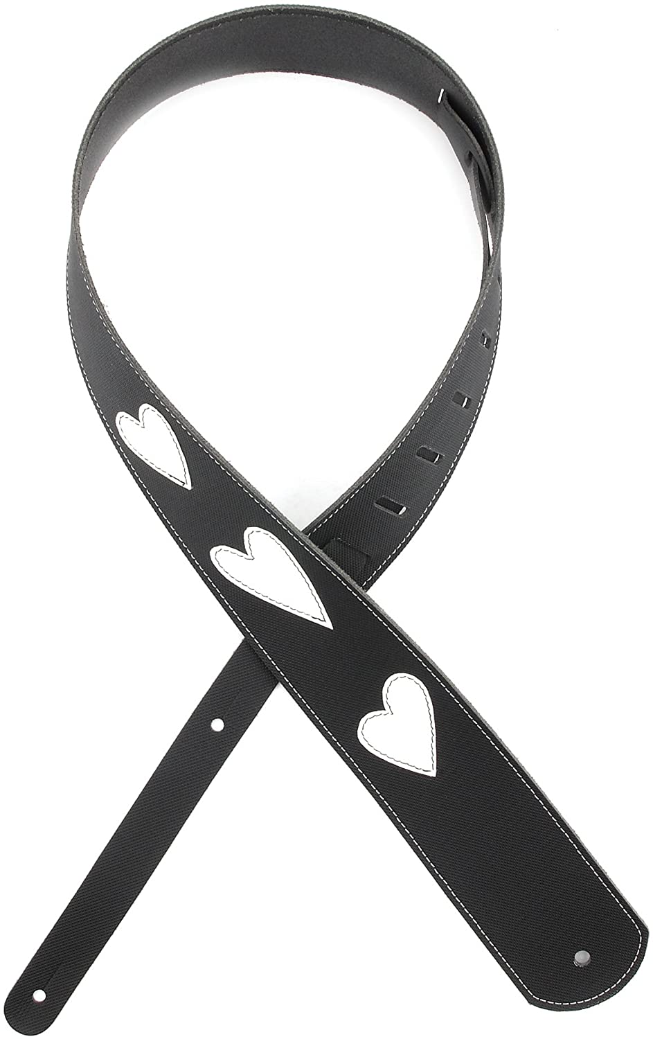 Gitarrengurt Heart Patch Black