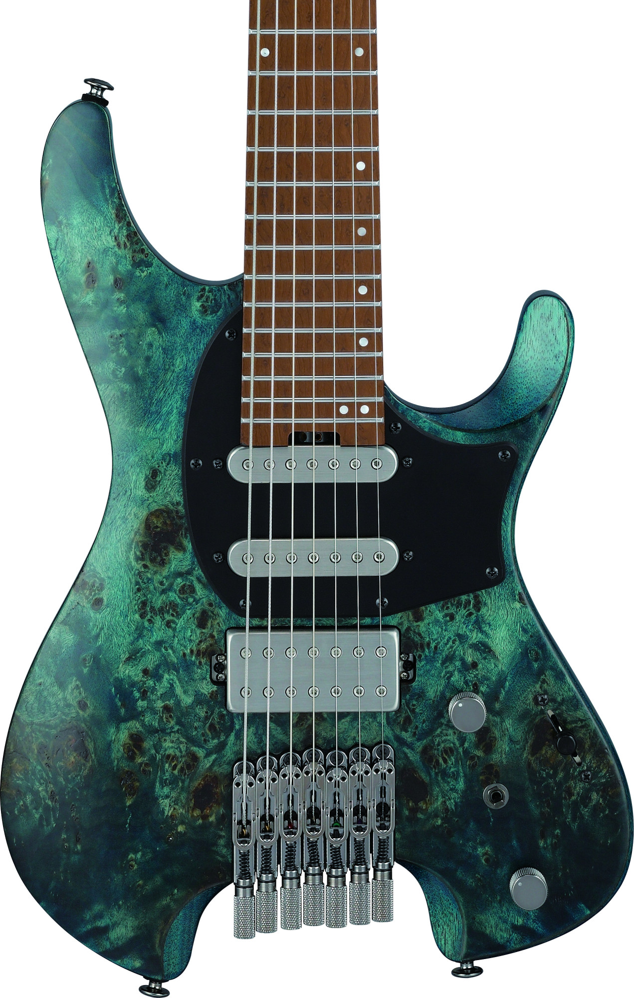Q547PB-COL Quest 7-Saiter E-Gitarre, Cosmic Blue Low Gloss
