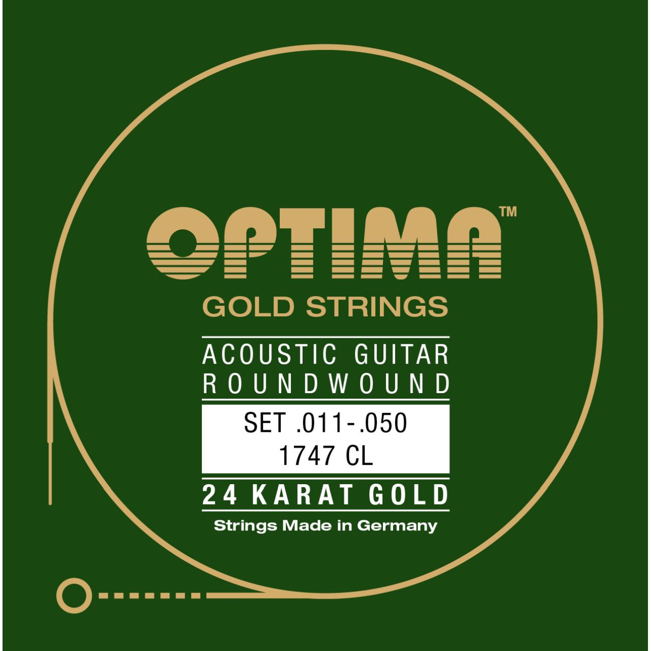 1747 CL 24K Gold Strings Custom Light .011-.050