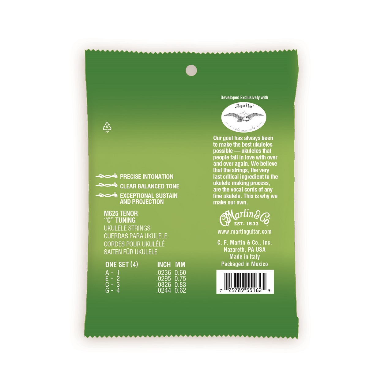 M625 Ukulele Premium Polygut® Saiten