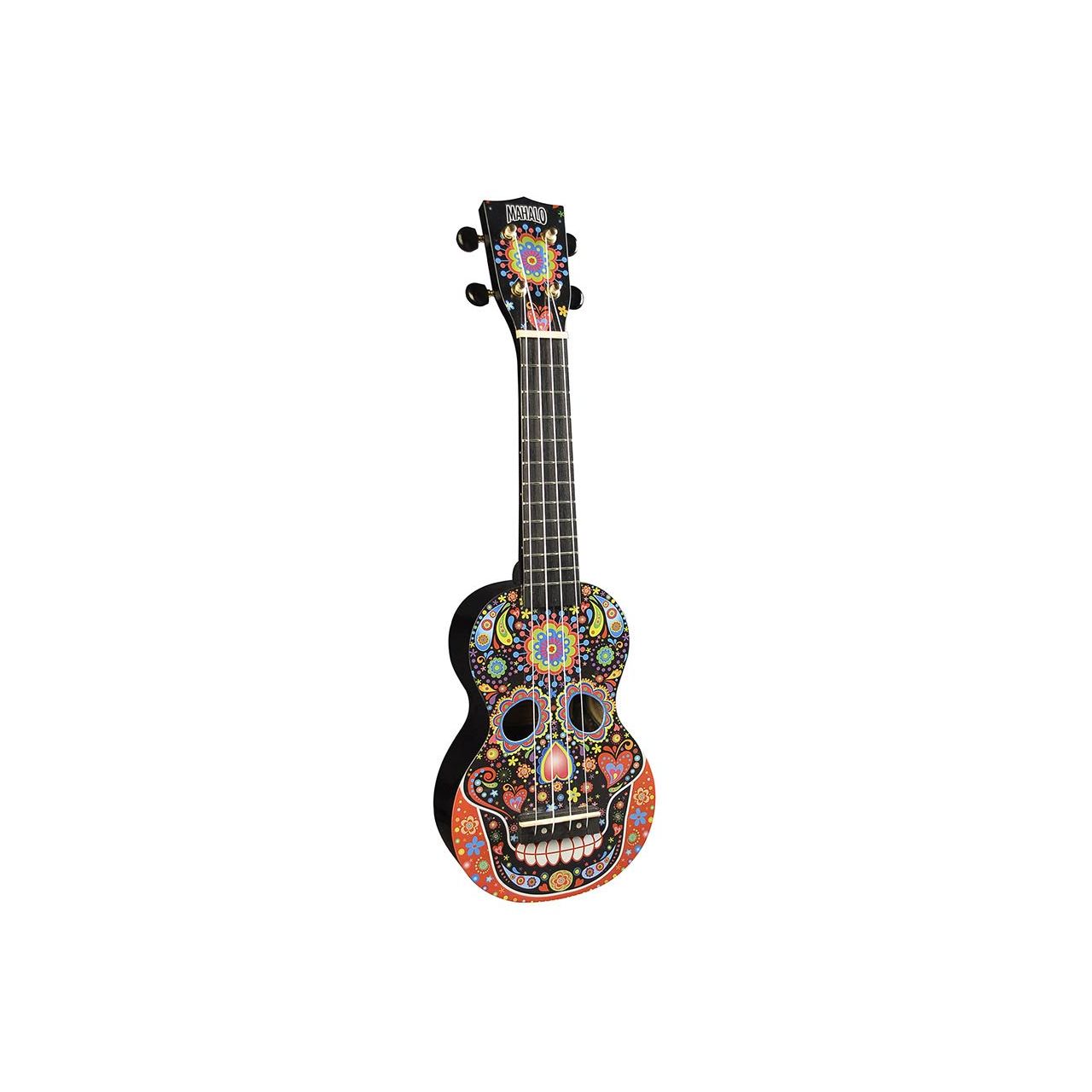 Mahalo Art Series Ukelele "Skull" - Schwarz