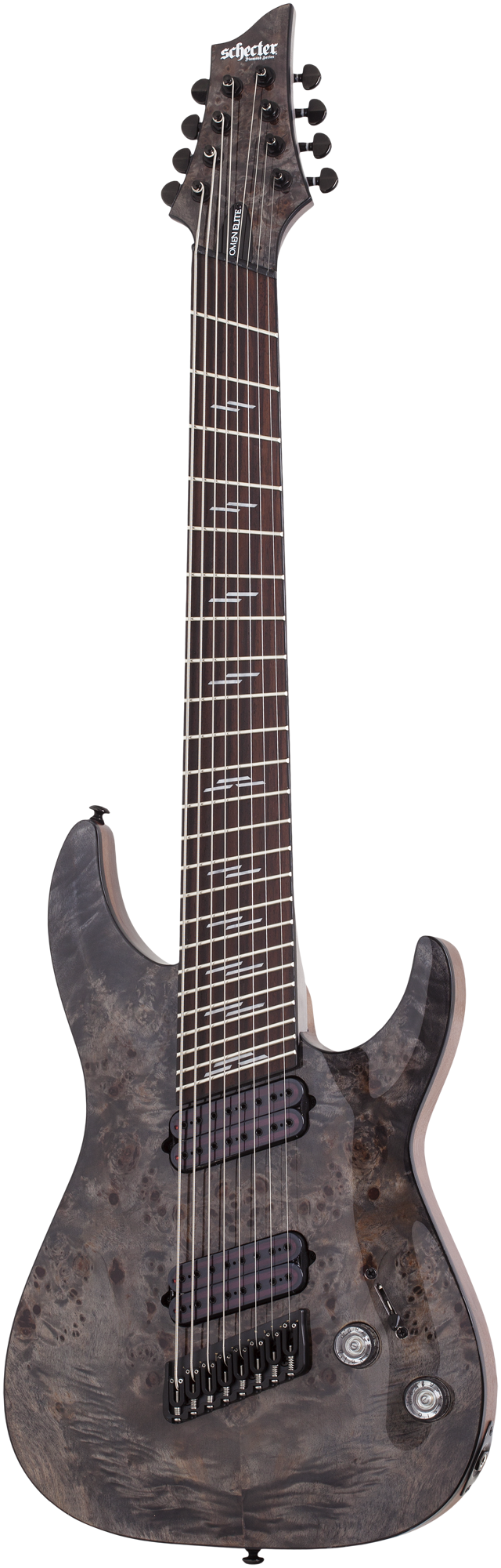 Omen Elite 8 MultiScale Charcoal E-Gitarre