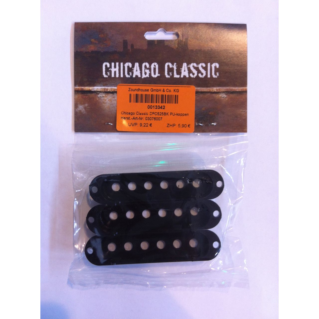 SPC525BK PU-kappen 3 Kappen für Single Coil, black, 52,5mm Pickupcover, Pickupkappen