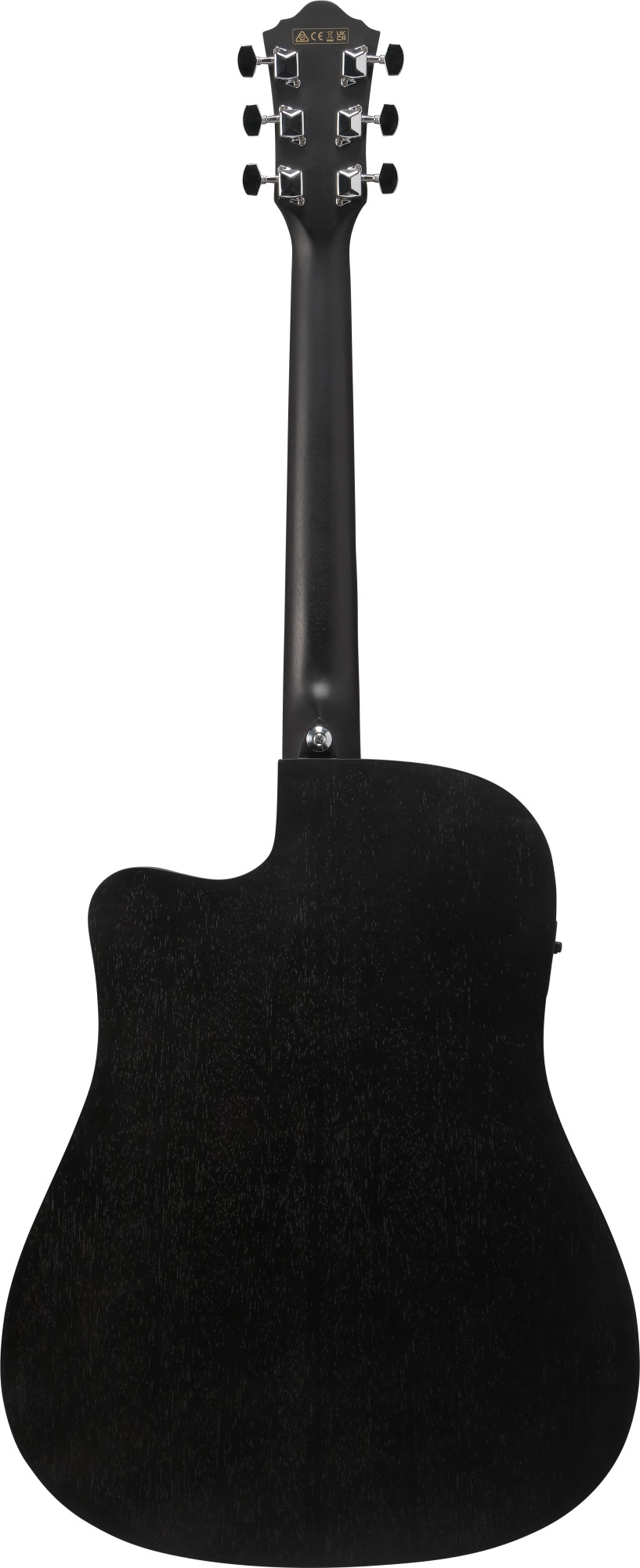 V44CE-WK Westerngitarre Weathered Black Open Pore
