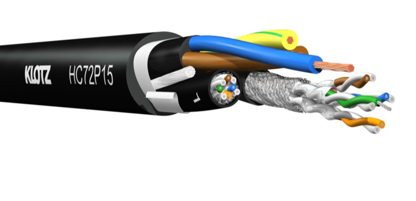 Hybrid Kabel 2x CAT7 patch + strom 1,5 mm² Meterware