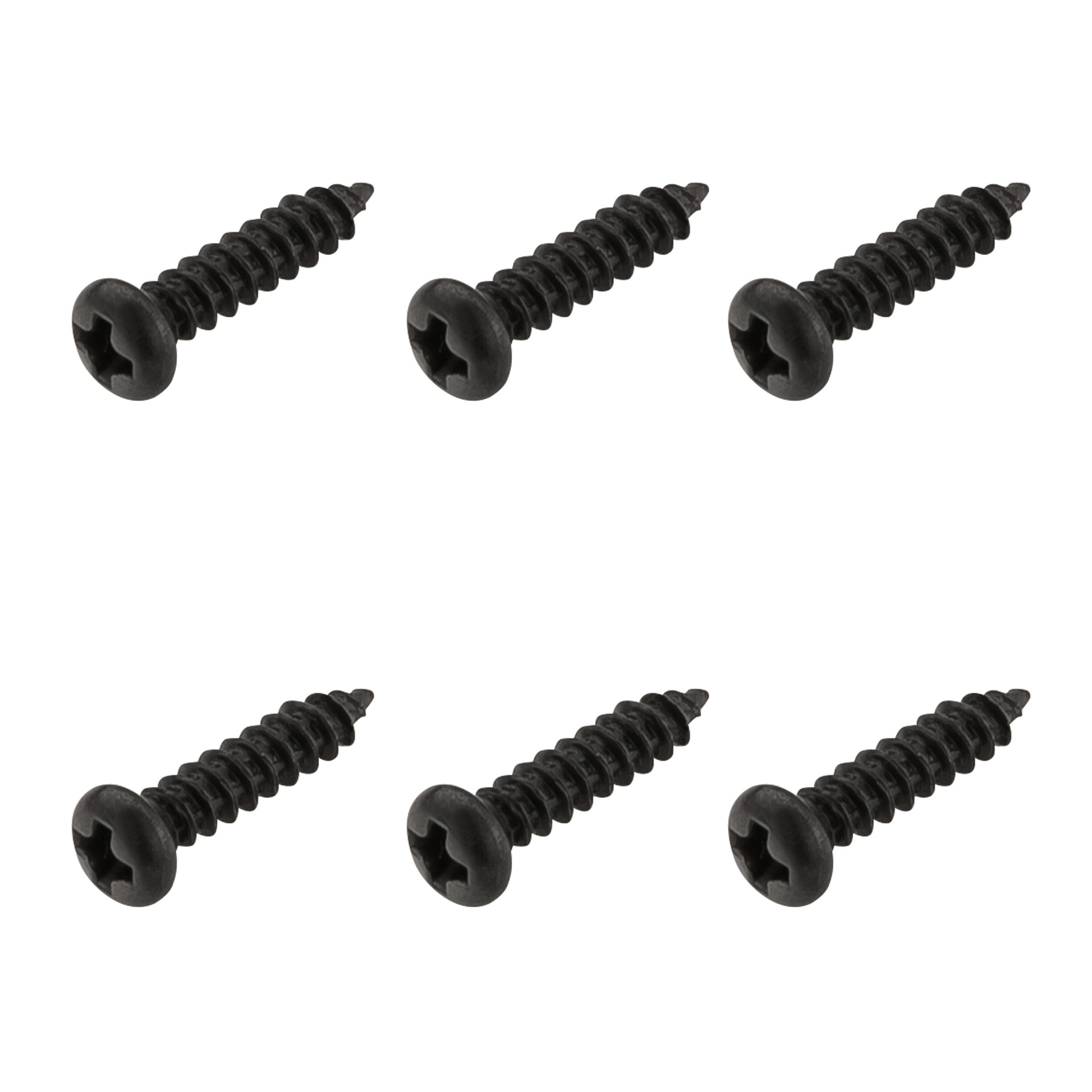 Wood Screw for Machine Heads 2.2 mm x 9.5 mm, 6 pcs., - Black
