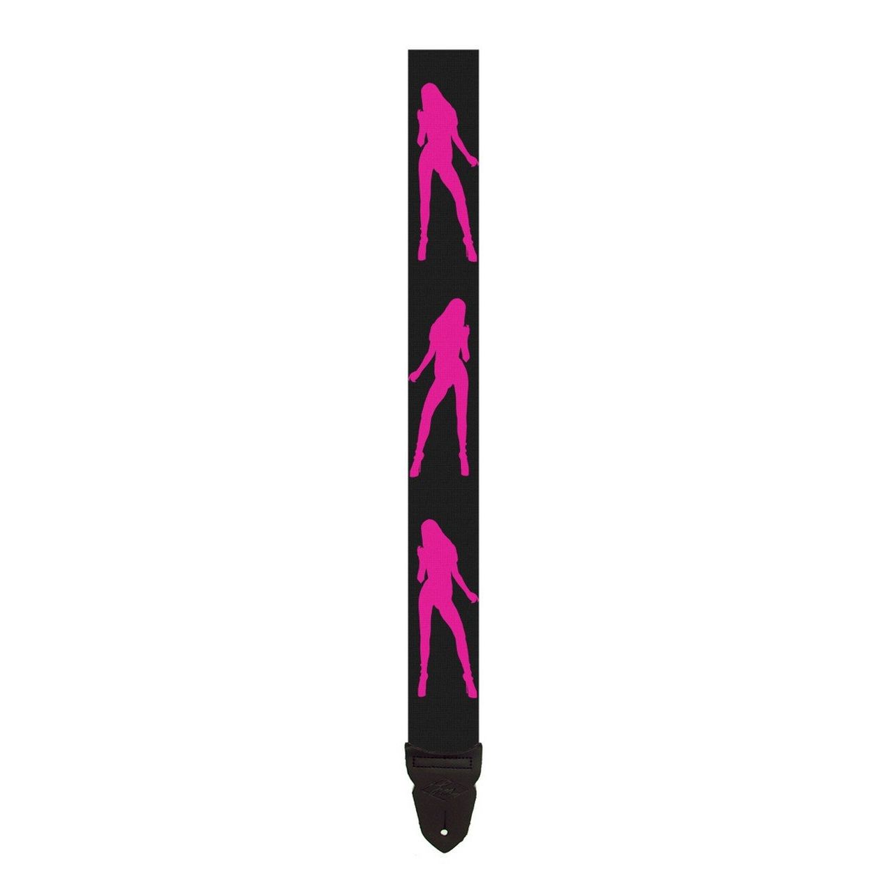 PS-4 Nylongurt Silk Screen Girl Silouette Black/Pink