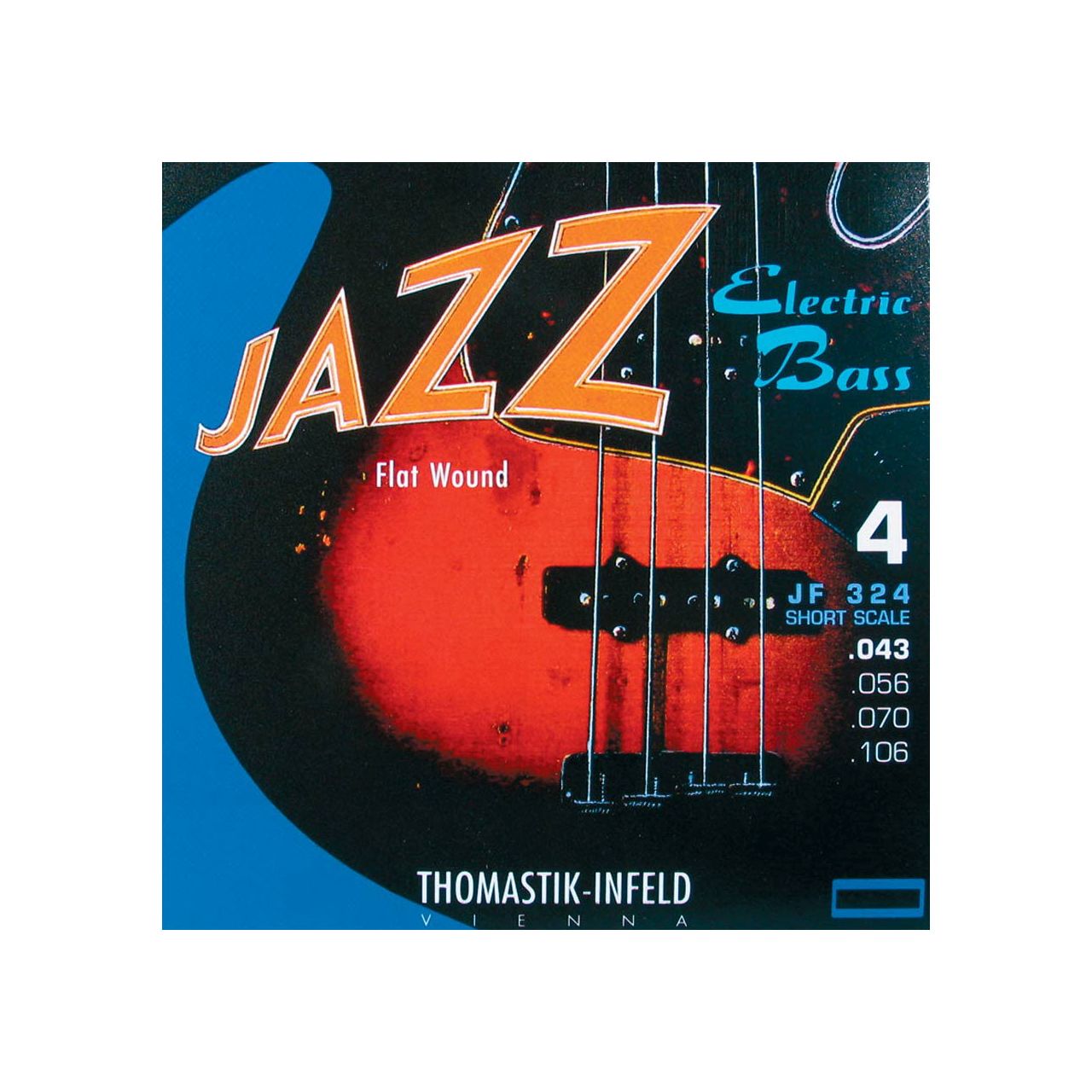 E-BASS SATZ JF 324 -Nickel Flat Wound Roundcore Short Scale - E-Bass Saiten