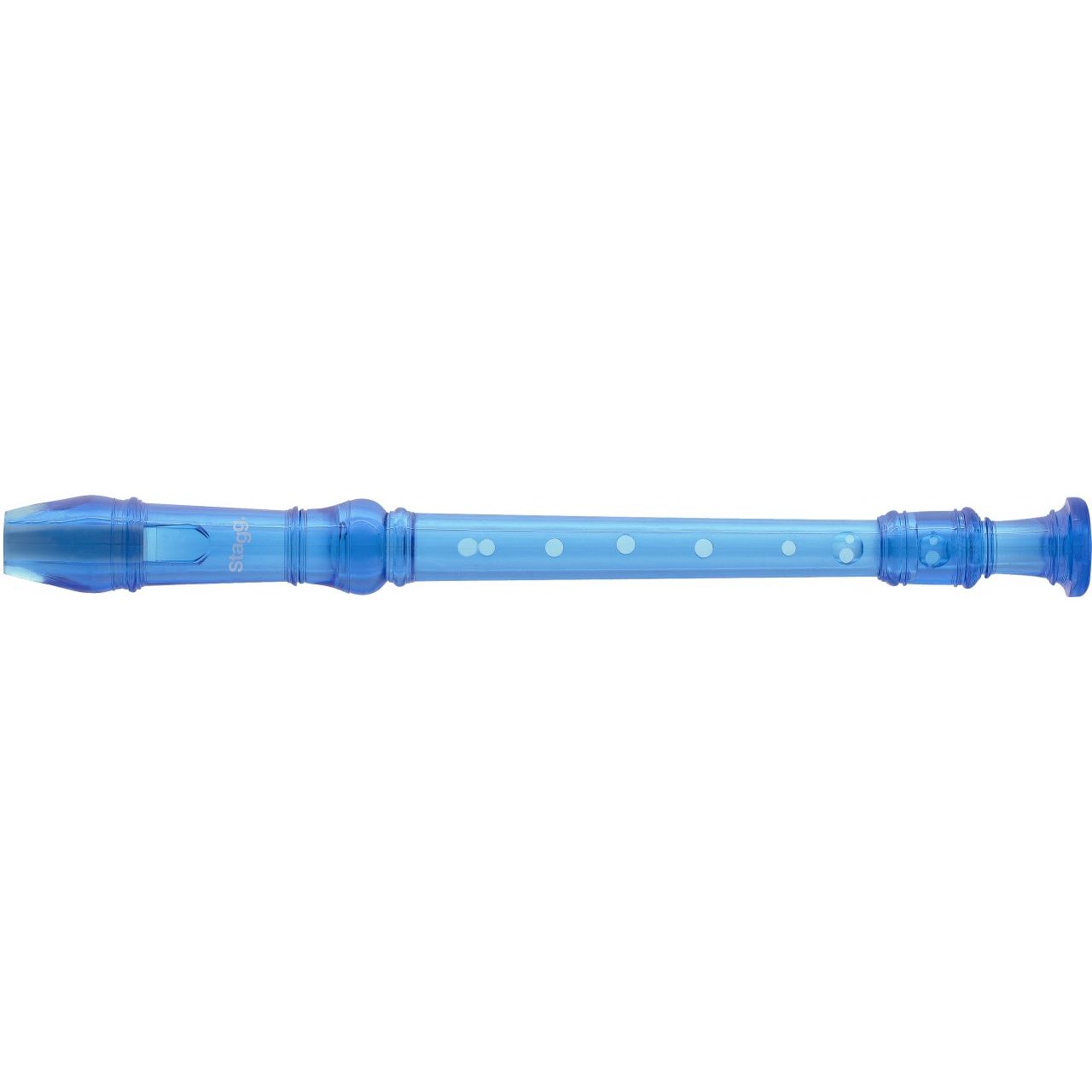 Sopranblockfltöte deutsch transparent blau