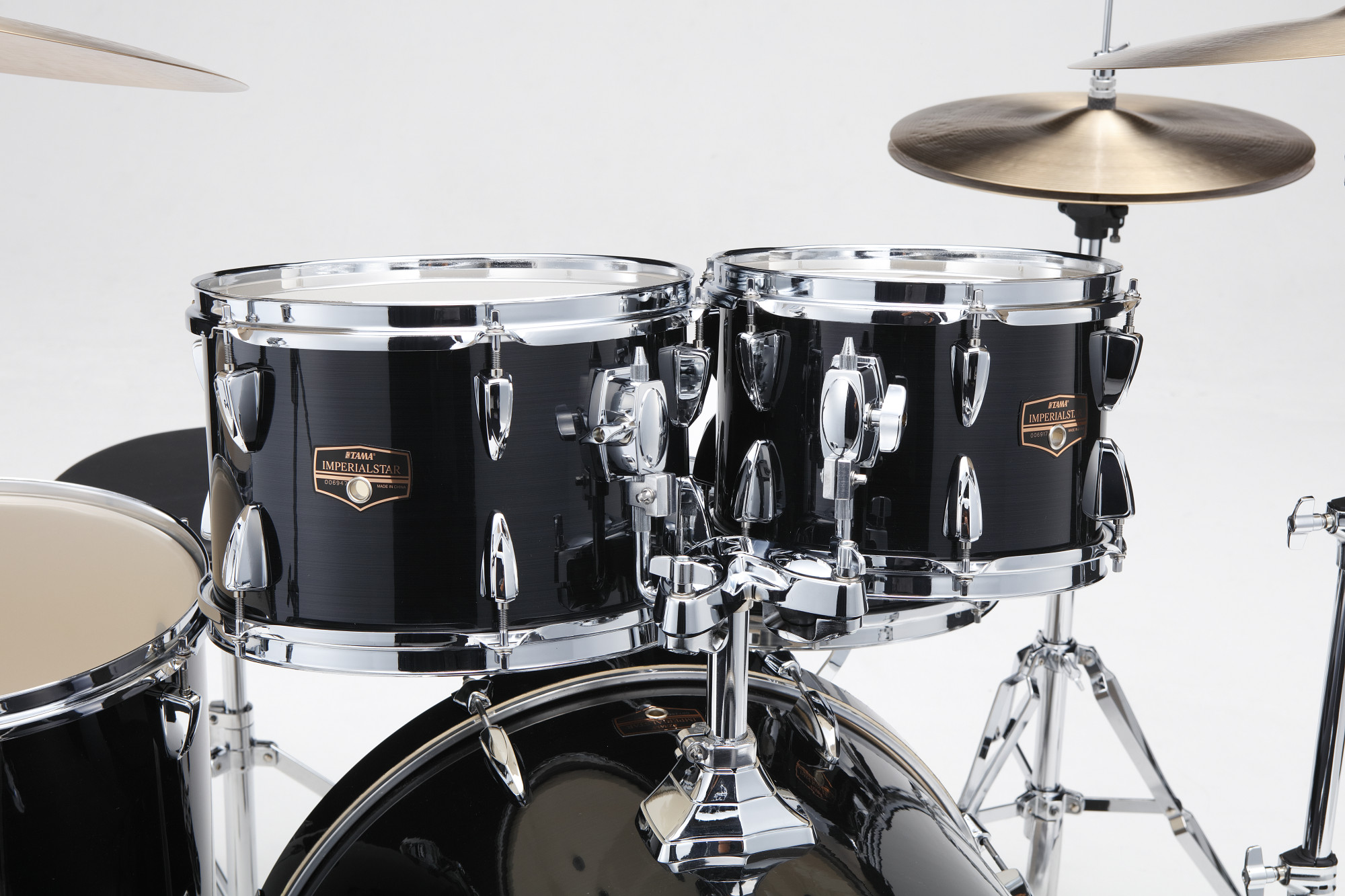 IP52H6W Imperialstar Drum Set 5 teilig - Hairline Black + Hardware