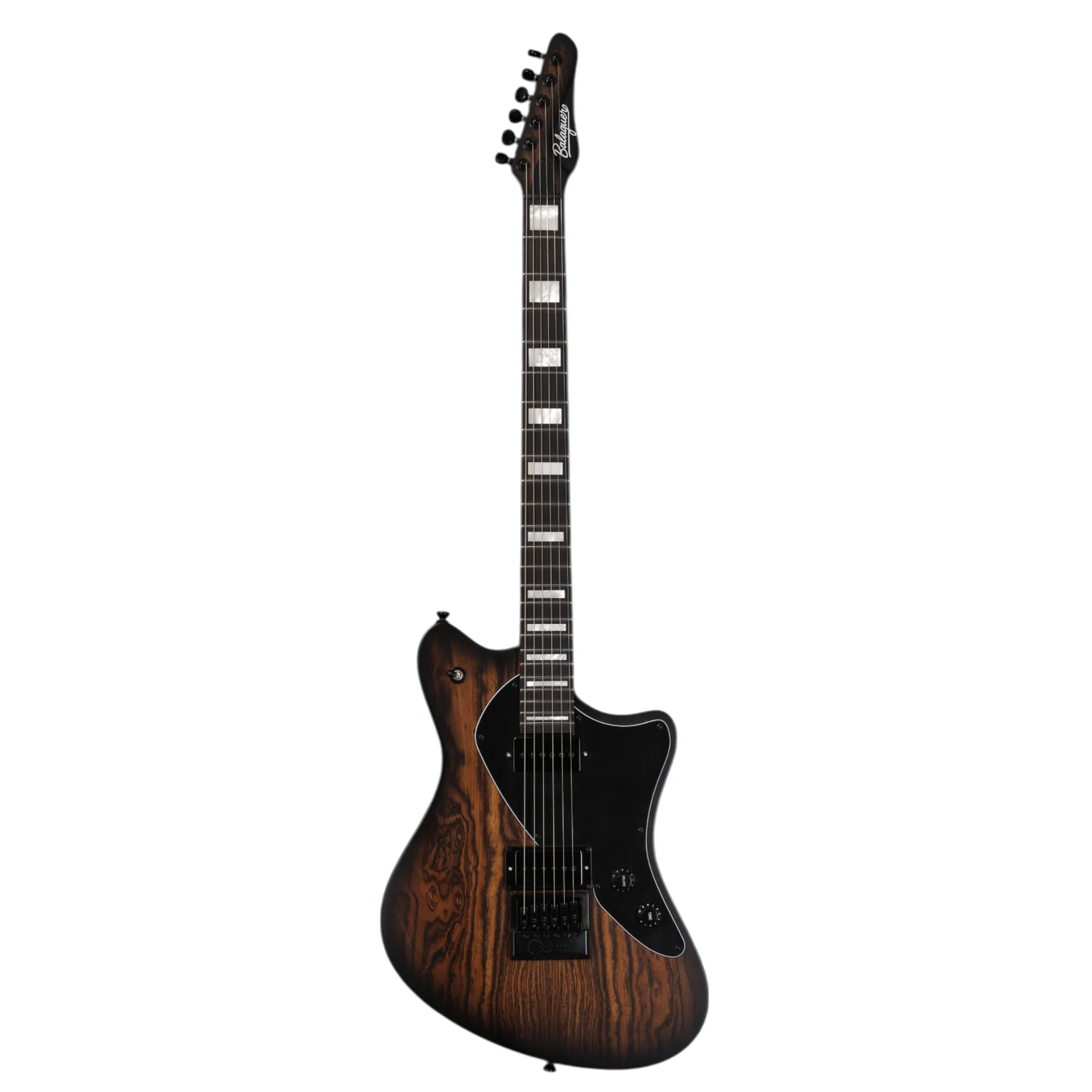 MITCH6 Espada Baritone Satin Two-Tone Black Edge Burst E-Gitarre