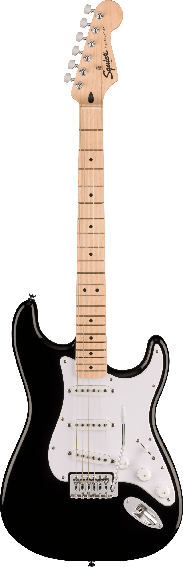 Sonic™ Stratocaster®, Maple Fingerboard, White Pickguard, Black Sonic™ Stratocaster®, Maple Fingerboard, White Pickguard, Black