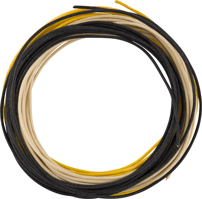 Pure Vintage Cloth Wire 22 AWG Black White Yellow 10'