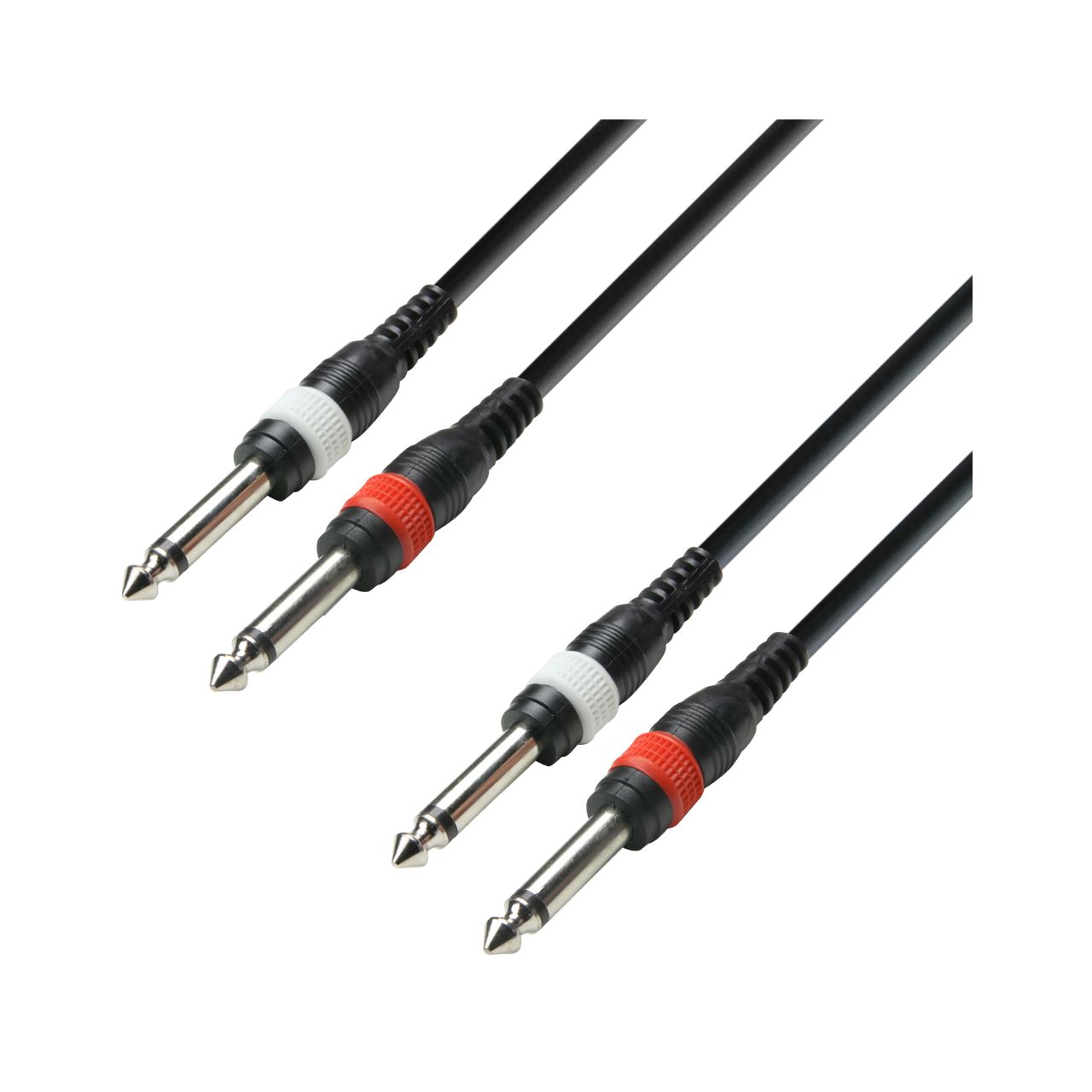 Audiokabel 2x6,3mm Klinke mono auf 2x6,3mm Klinke mono 1m