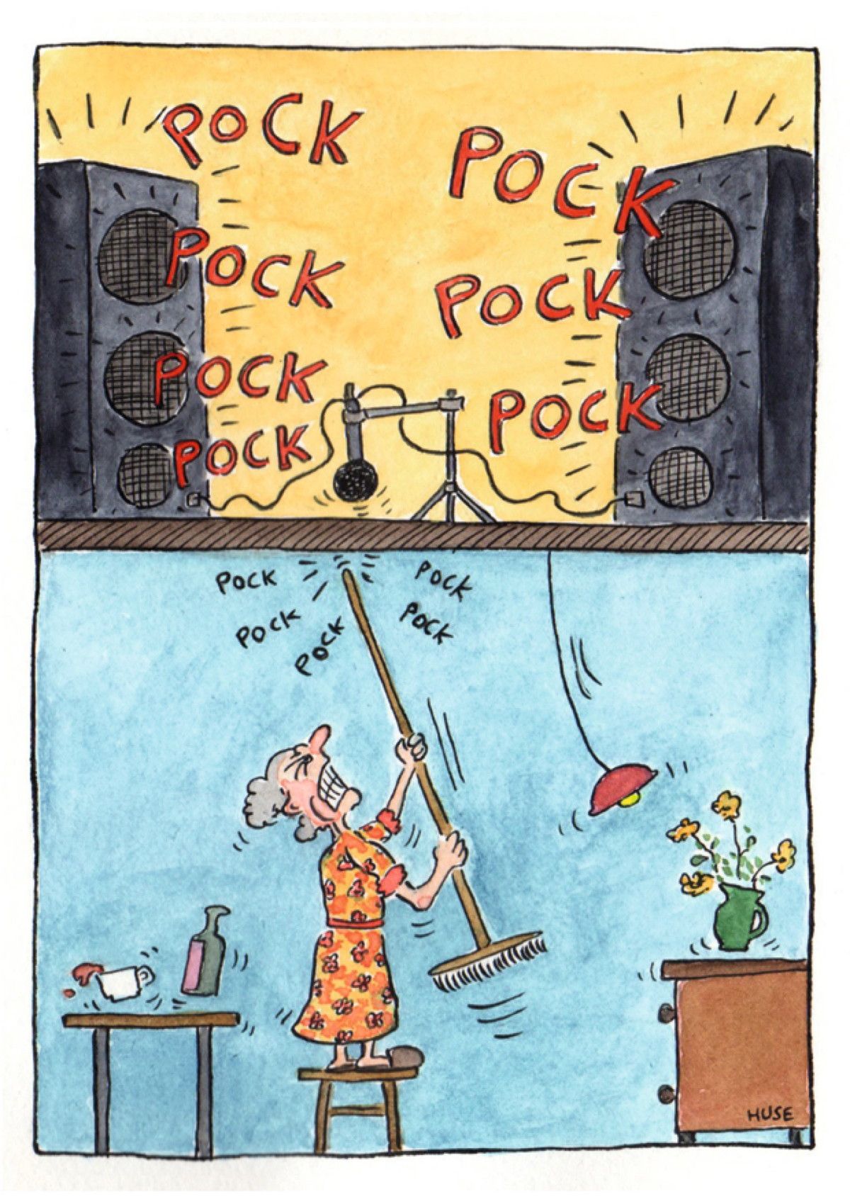 Pock, pock, pock -  Postkarte